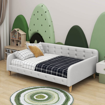 Upholstered Daybed With 4 Support Legs