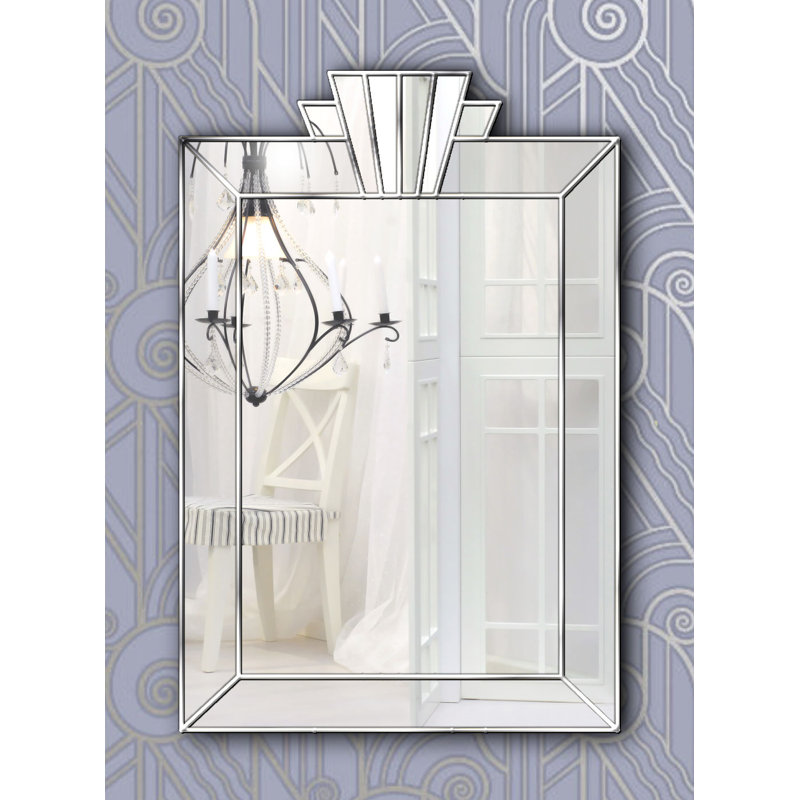 Roxana Flat Wall Mirror, Silver