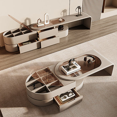 Modern Simple Expandable TV Cabinet Coffee Table