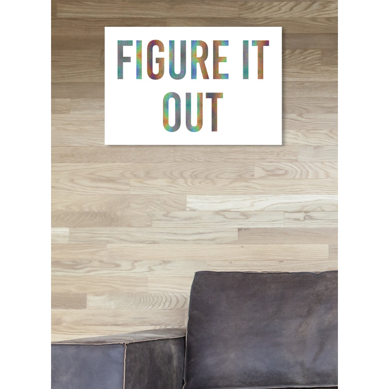«Figure It Out Quote», reproduction d'art textuel, H 30 po x l 20 po x P 1,5 po, Toile tendue