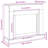 Fireplace Surround 39.4X11.8X34.4" Engineered Wood-1025223293