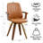Modern Upholstered Leather Swivel Dining Chairs-596118770