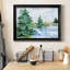 «Evergreen Lake I», peinture sur toile encadrée-1635289225-1635289224