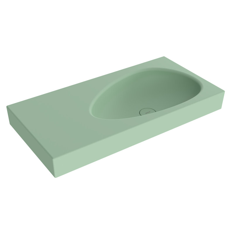 Etna Vanity Basin - 90x45cm 0TH, Matte Mint Green