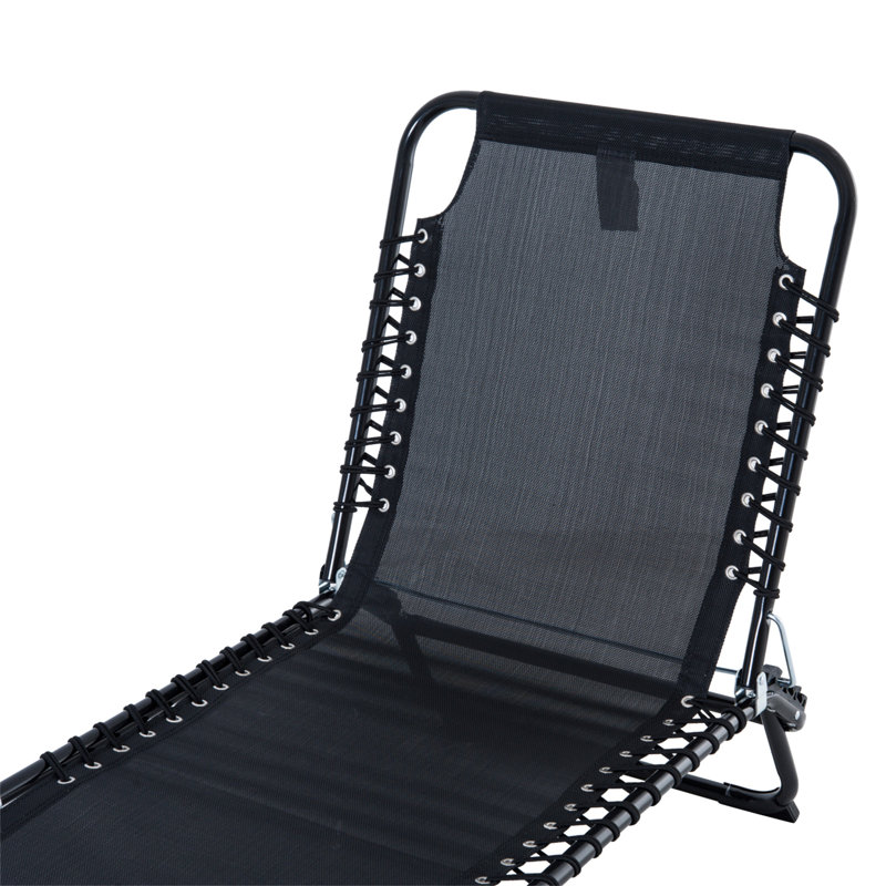 Aymelia 197cm Long Reclining Single Chaise, Black