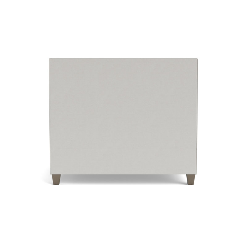 Butler Grid Tuft Floating Rail Bed, Performance Velvet - Silver, King, Driftwood