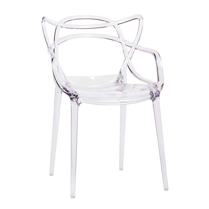Monte 18.5'' H Stacking Armchair, Clear, 4