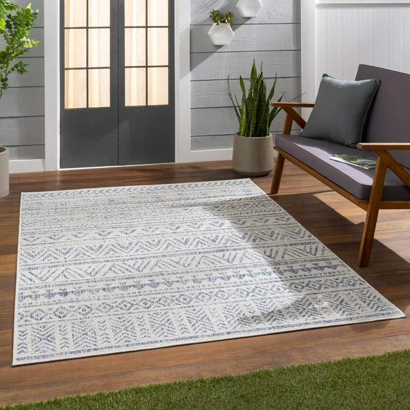 Tapis marocain tissé à la machine Mendota, Carré 7 pi 10 po