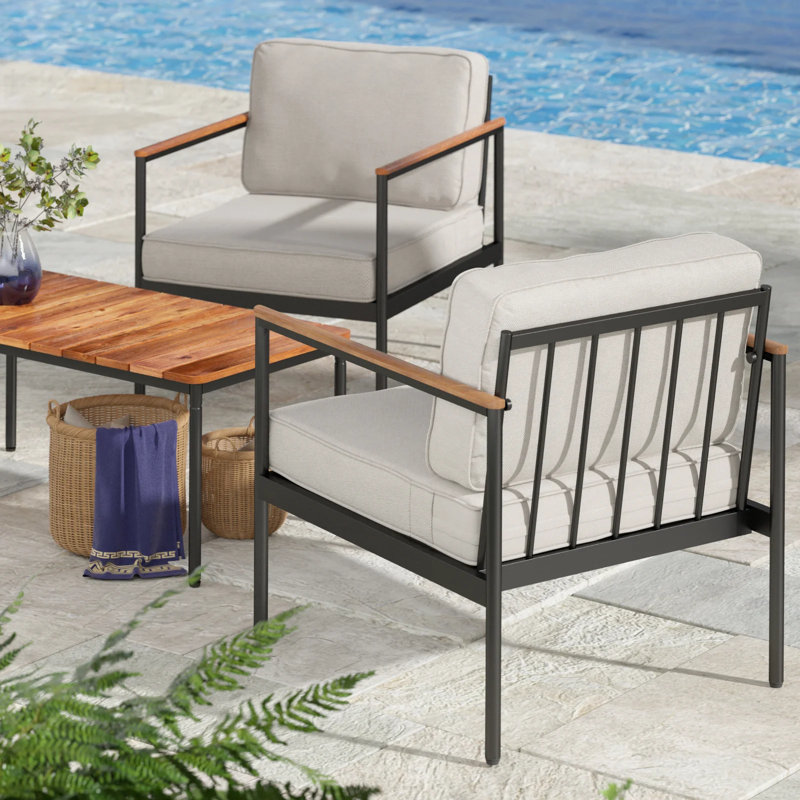 Ensemble de chaises de patio noires