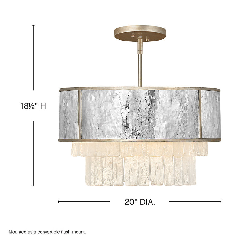 Reverie 4 - Light Unique Tiered Pendant with Crystal Accents