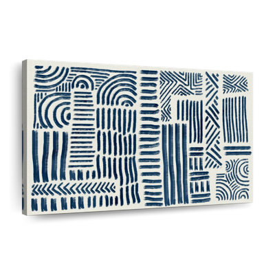 Marine africaine, lignes sur toile