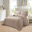 Polyester Floral Bedspread with Pillow Shams-26015121-26015124