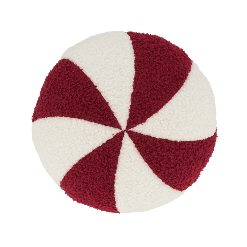 Peppermint Collection Abstract Reversible Throw Pillow, 10"H x 10"W