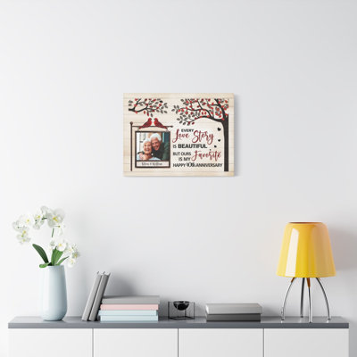 Impression sur toile personnalisée, "Chaque histoire d'amour"