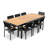 Heck Rectangular 8 - Person Outdoor Dining Set with Extension Teak Tabletop-88365843