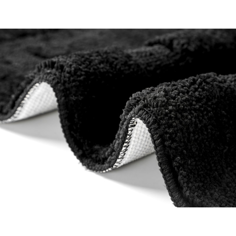 Eunji Non-Slip Bath Rug, Black