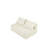 Chaise Lounge 57" Fabric White No Assembly Required