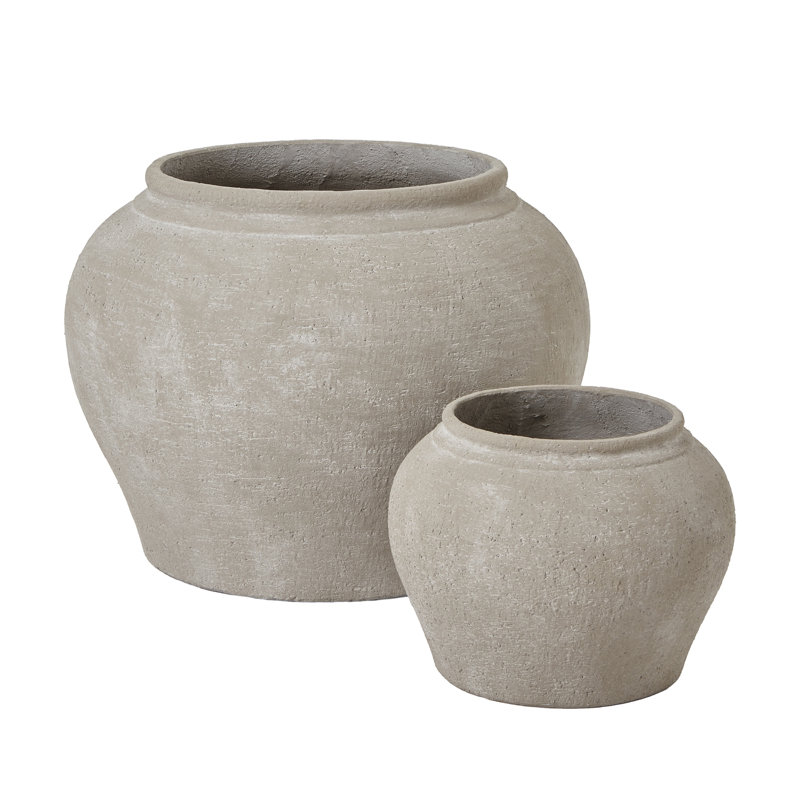 Alhakim Handmade Ceramic Pot Planter, Grey