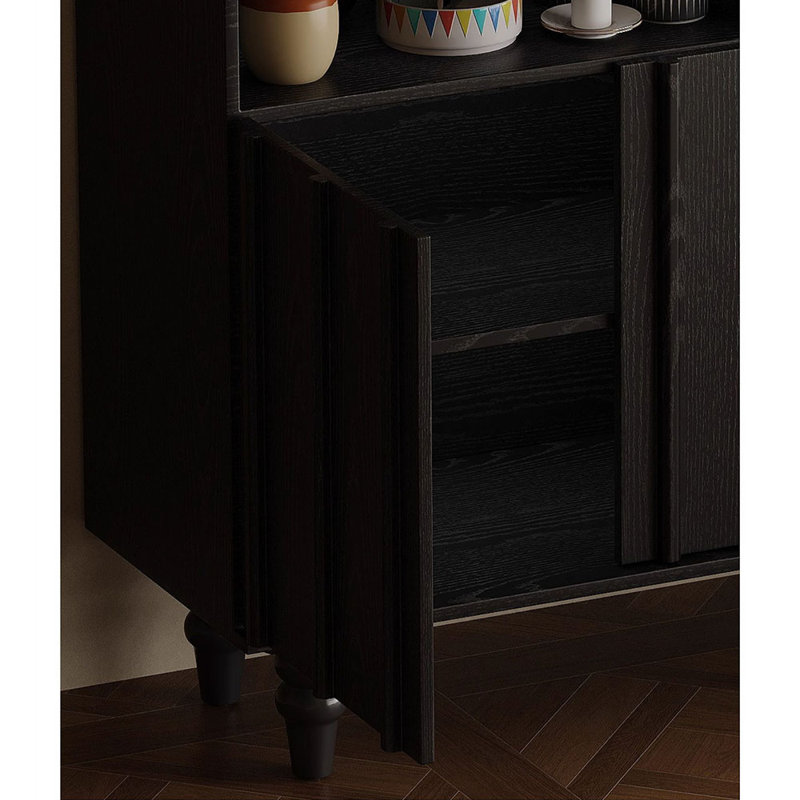Buffet nordique de style rétro, H 37,4 po x l 59,1 po x P 15,7 po