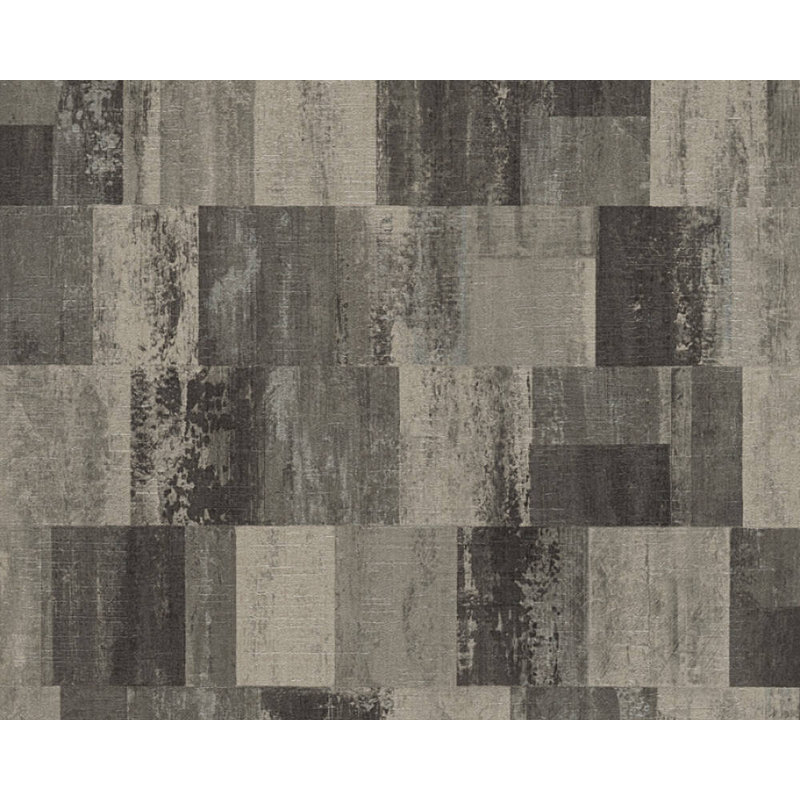 33' L x 21" W Texture Wallpaper Roll, Beige Black