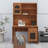 Vintage Lighted Makeup Vanity with Mirror, Drawers, Storage Shelf and Adjustable Brightness-31900308