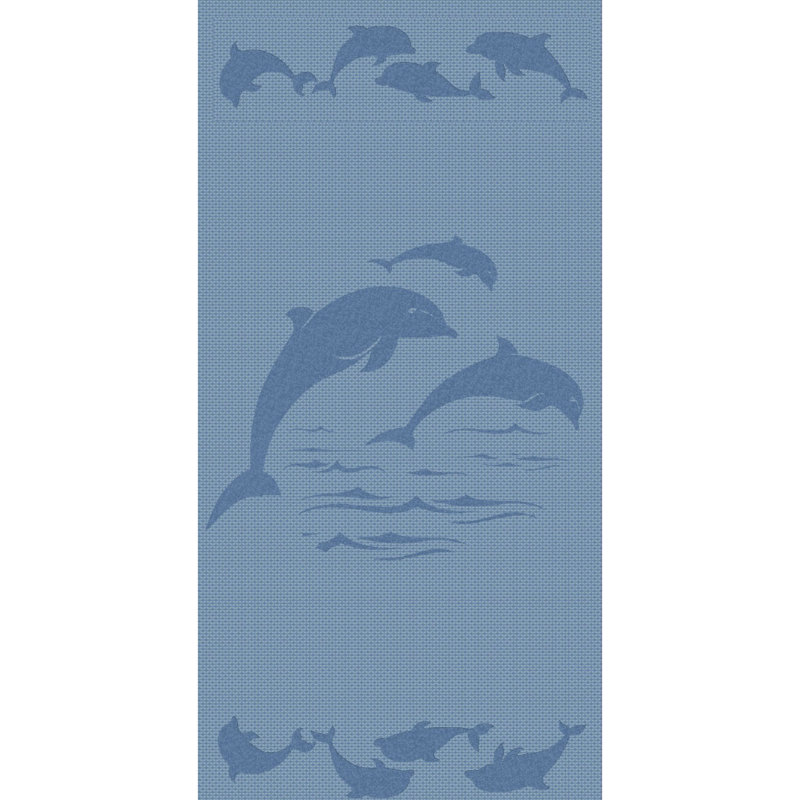 Serviette de plage en coton 100% sculpte dauphins Wellston