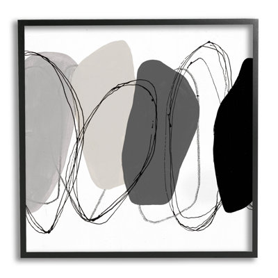 Abstrait, formes rondes et contours, estampe numérique par Ruth Fromstein