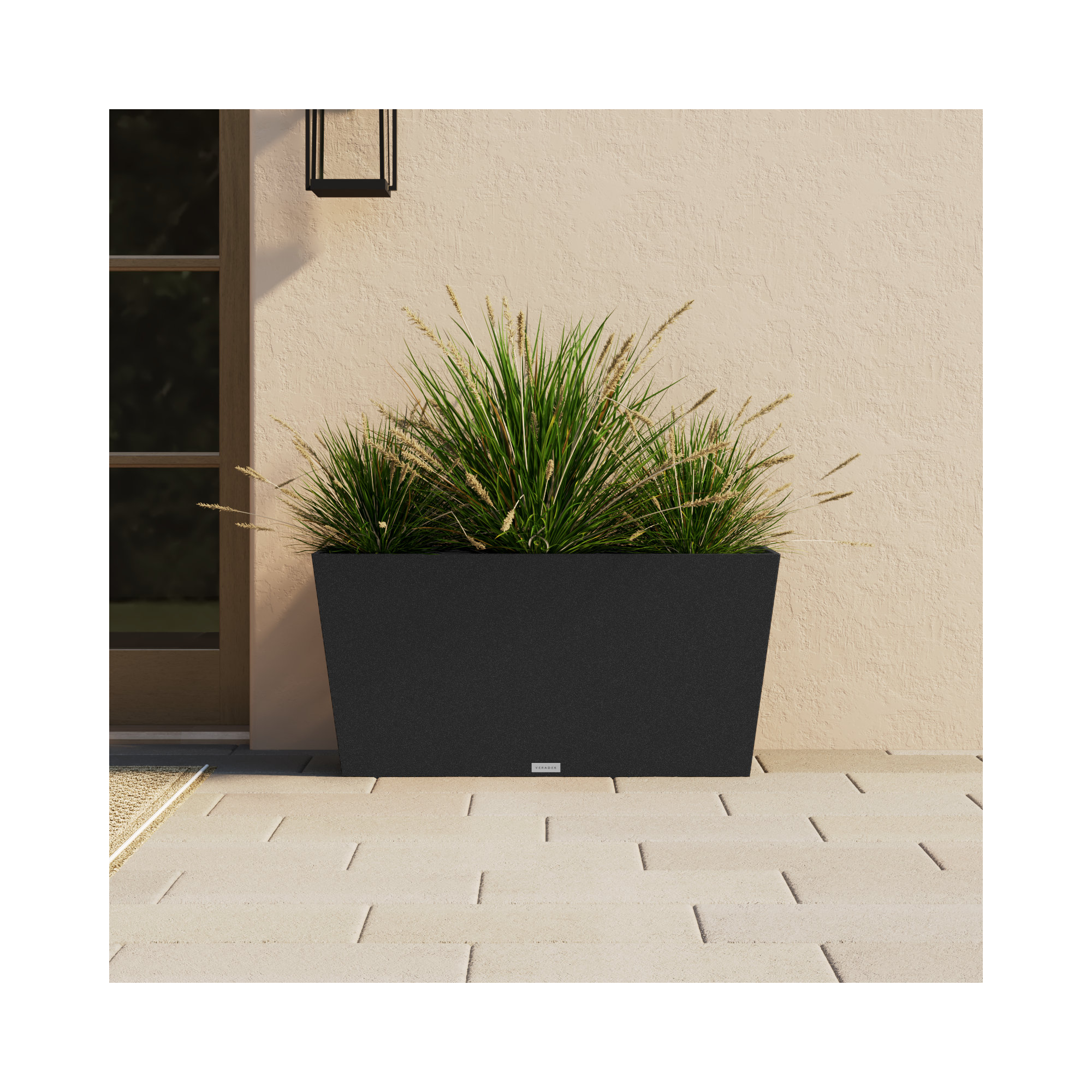 Pure Series Midori Planter, 19.75" H x 39.5" W x 12.5" D, 2, Black