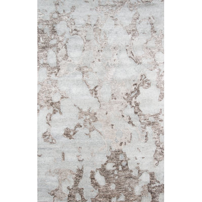 Tapis gris touffeté à la main Gracie-Anne