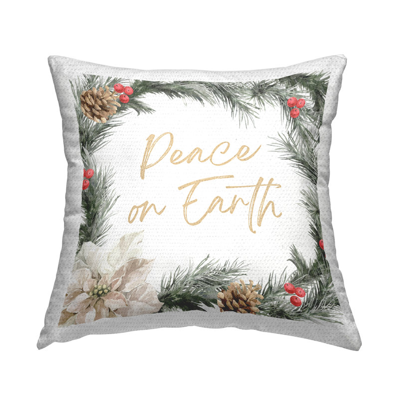 Housse et insert de coussin décoratif carré en polyester pour l'intérieur et l'extérieur