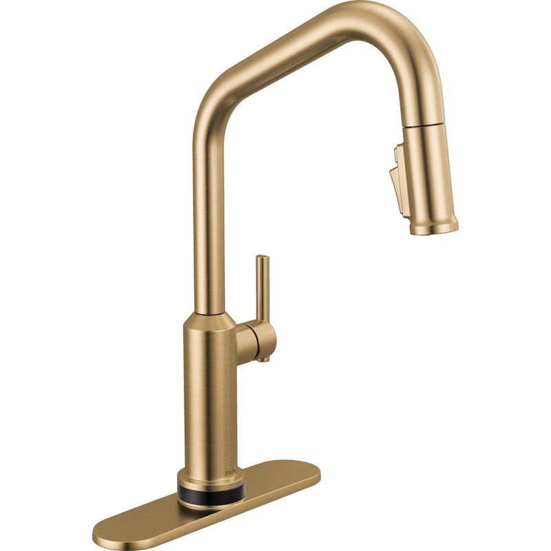 Touch2O Technology Kitchen Faucet with Touchless Technology, Lumicoat Champagne Bronze