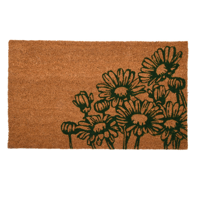 Tapis pour porte d'intérieur antidérapant 17,7 po x 29,5 po Haerulf Flower