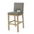 Upholstered Counter Stool with Solid Wood Frame