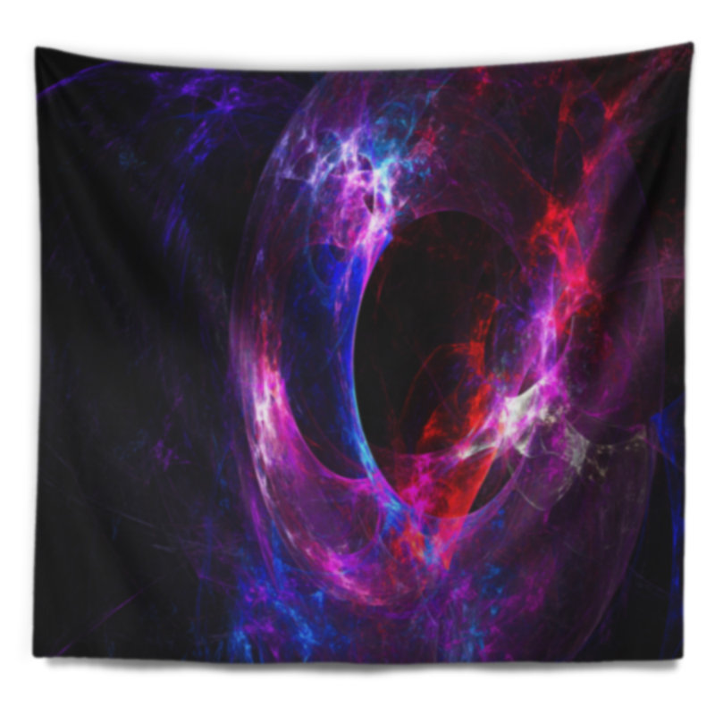 Tapisserie violette galaxie lointaine Abstract, H 32 po x l 39 po