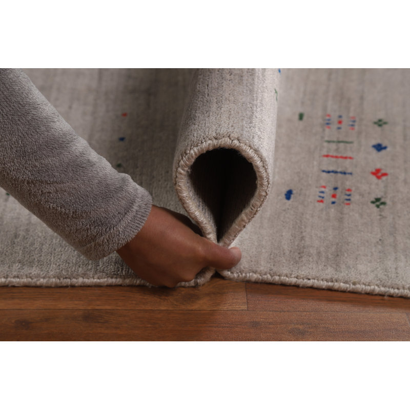 Tapis tribal gris Gabbeh 12