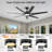 65" Large Outdoor Ceiling Fan With Light And Remote, Smart Ceiling Fan With Alexa/Remote/APP,  7 Sleek ABS Blades, Quiet Reversible DC Motor, 6 - Speed, Ideal For Large Indoor & Outdoor Spaces Like Patio, Porch, Gazebo, Garage, Living Room-1605435355