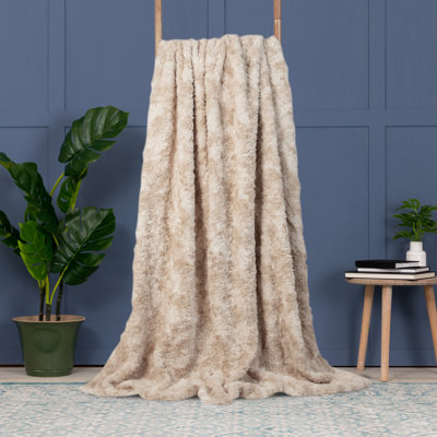 Bean Bag Bazaar Luxury Faux Fur Throw