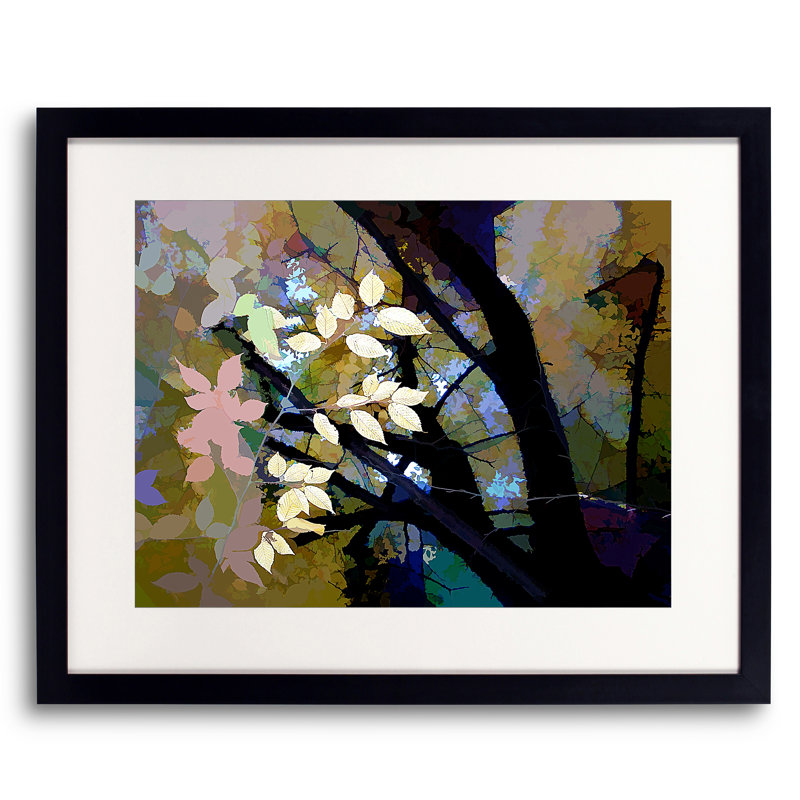 Yellow Leaves In The Forest Print by Tom Kostes, 17.25" H x 21.25" W