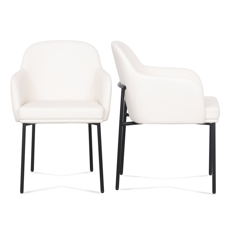 Ensemble de 2 fauteuils en cuir Sydney, Cream