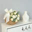 2 paniers décoratifs avec poignée et ruban à nœuds, panier à fleurs en osier rustique, panier décoratif pour mariage, Noël, nouvel an et fête
