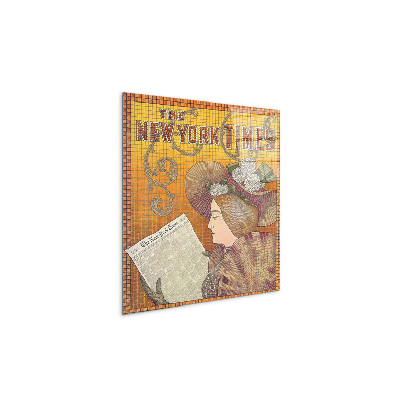 NY Times by Art Studio 58x58 Cm Frameless Panel Lightweight Ready to Hang, CrystalArt