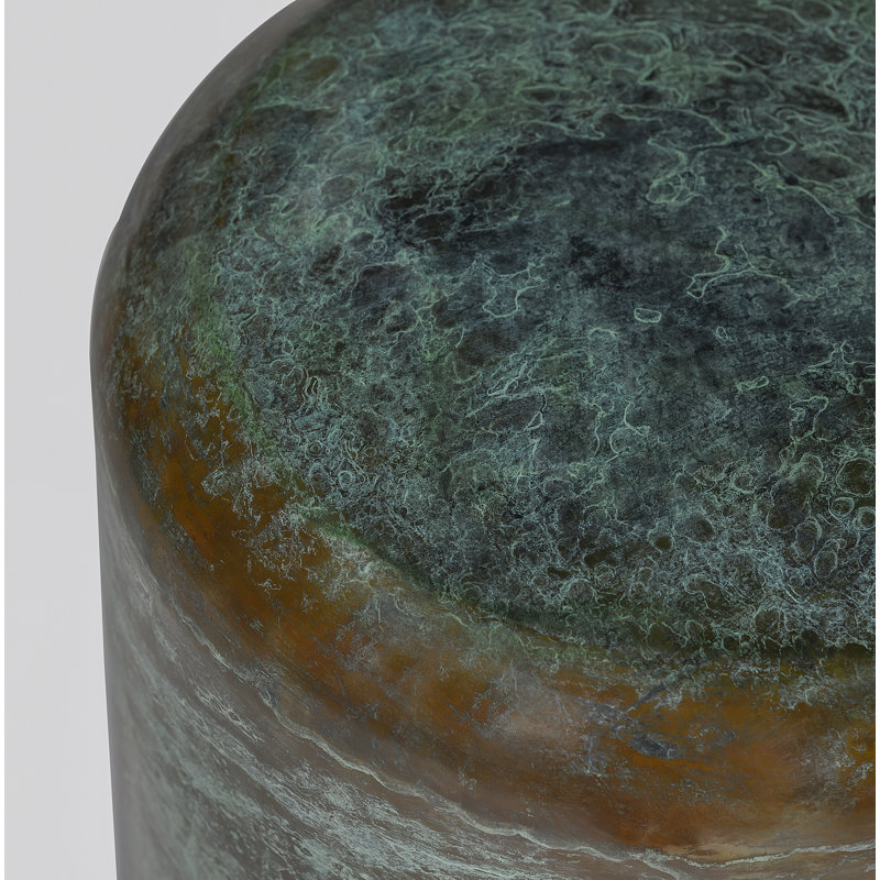 Table de bout tambour Kiersten, Patine verte