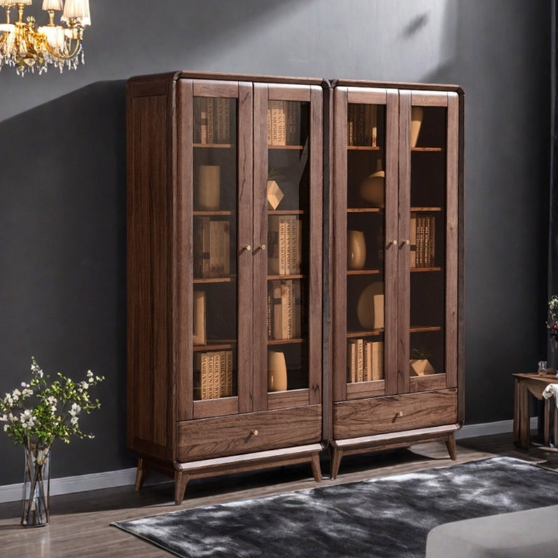 Pure solid wood bookcase