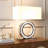 Chaia Mirrored Glass Table Lamp With Cotton Lamp Shade