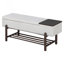Banc de rangement rembourré Farmhouse avec compartiment caché, banc d'entrée moderne pour le salon, le vestibule et les couloirs-1816944602