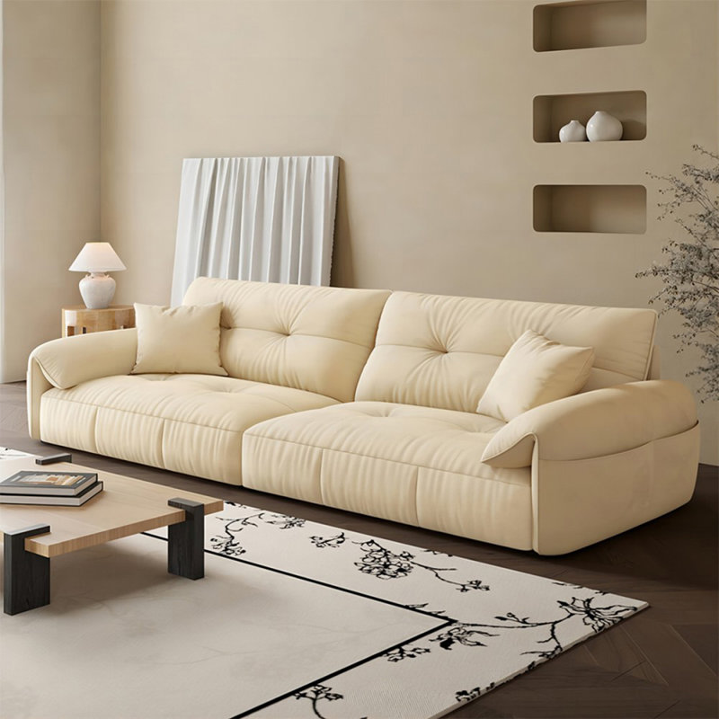 Coussin beige modulaire 100% polyester, H 33,86 po x l 114,17 po x P 38,58 po