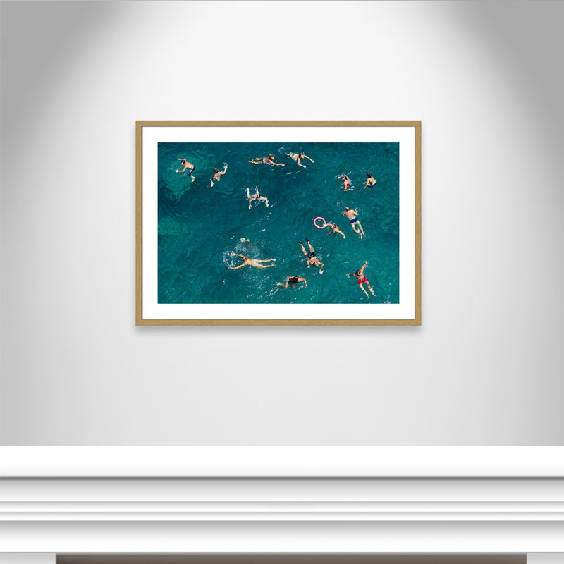 Tonti by Tonti, Beige Wood Framed Paper, 25.5" H x 35.5" W x 0.75" D