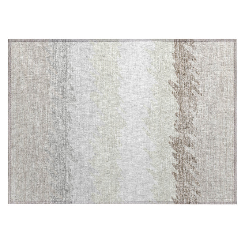 Neysa Washable Striped Indoor / Outdoor Rug, Rectangle 1'8" x 2'6"
