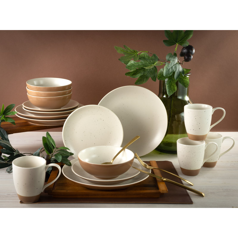 SAND DUNES Piece Stoneware Dinnerware Set - Service for 4