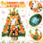 18-Inch Easter Tree with Colorful Eggs and Bunny, Spring Table Decorations with Burlap Base